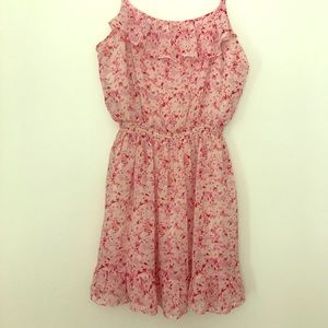 Pink floral dress